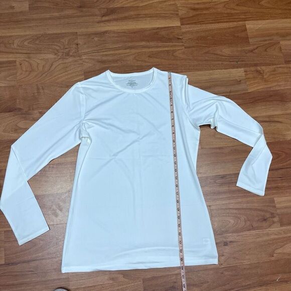 Climate Right by Cuddl Duds Womens White 2 Piece Base Layer Pajamas Set Medium - Picture 9 of 15